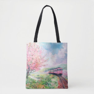 A Train in Springtime Tote Bag