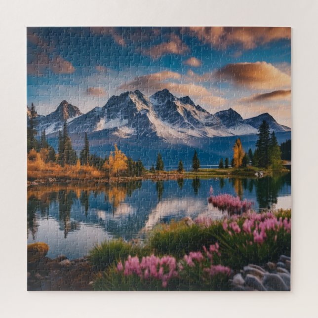 A tranquil lake  jigsaw puzzle (Vertical)