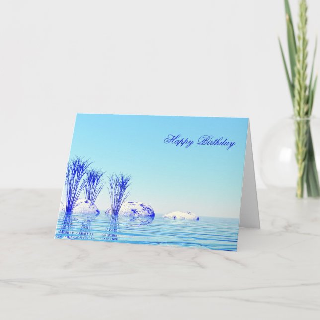 A tranquil scene birthday card (Front)