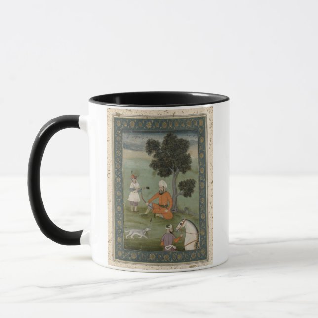 A Trans-Oxonian nobleman seated beneath a tree, fr Mug (Left)
