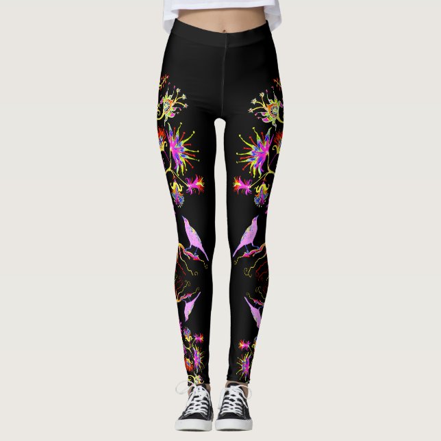 A tree and a bird leggings (Front)