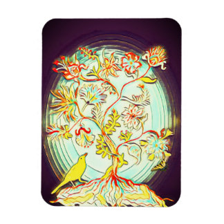 A tree and a bird magnet
