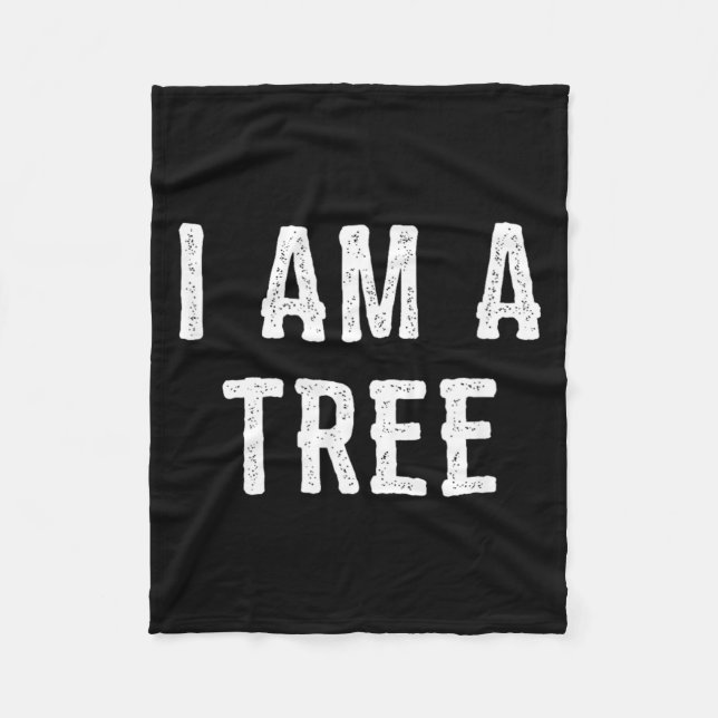 a Tree Halloween Shirt Funny Easy Costume Idea Fleece Blanket (Front)