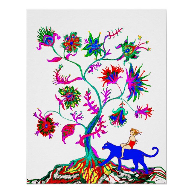 A tree of life and a girl poster (Front)