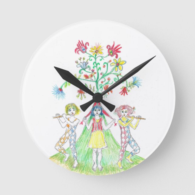 A tree of life and friends round clock (Front)