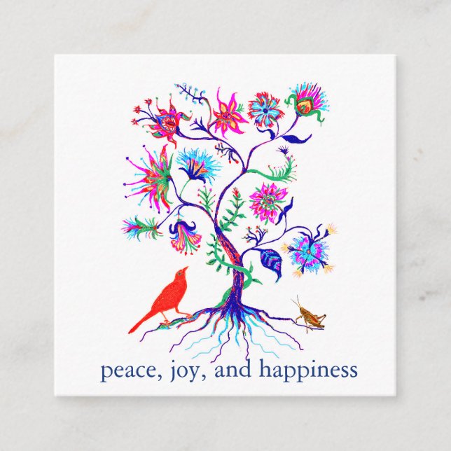 A tree of life enclosure card (Front)