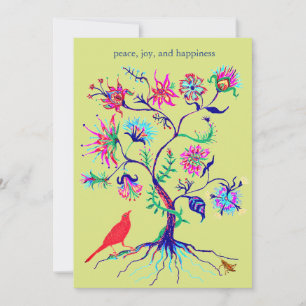 A tree of life holiday card