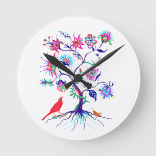 A tree of life round clock