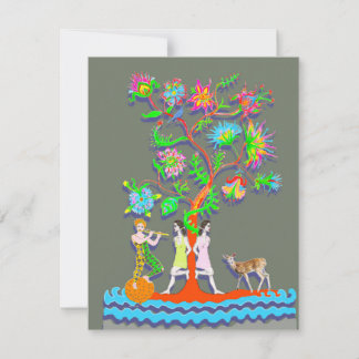 A tree of life RSVP card