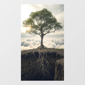 A tree with roots and branches extending 