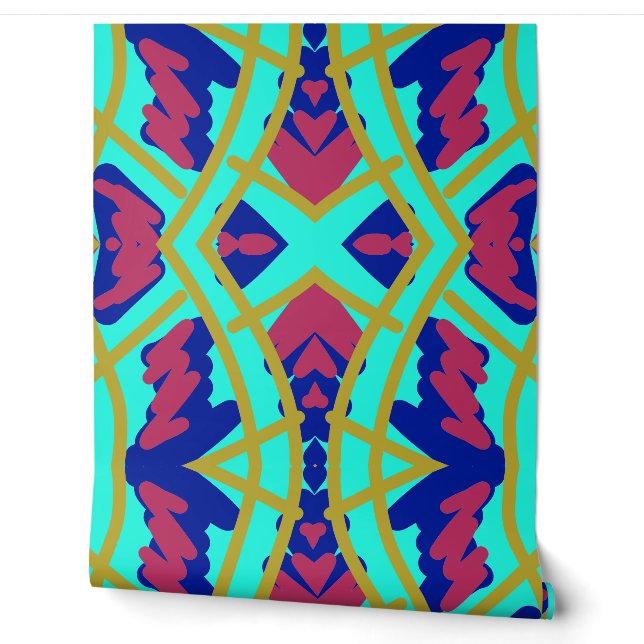 A trendy classic multicolor "Ratti_Creative_Arts"  Wallpaper (Unrolling)