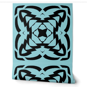 A trendy teal & black Ratti_Creative_Arts" Wall