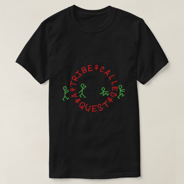 A Tribe Called Quest Official Circle Logo Black  T-Shirt (Design Front)