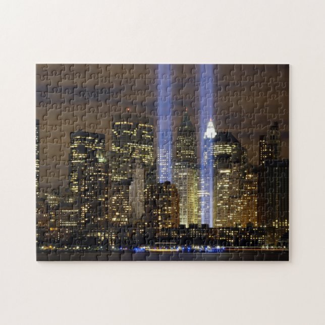 A tribute to the Twin Towers on 9/11. Jigsaw Puzzle (Horizontal)