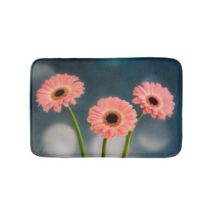 A Trio of Pink Gerberas Bath mat