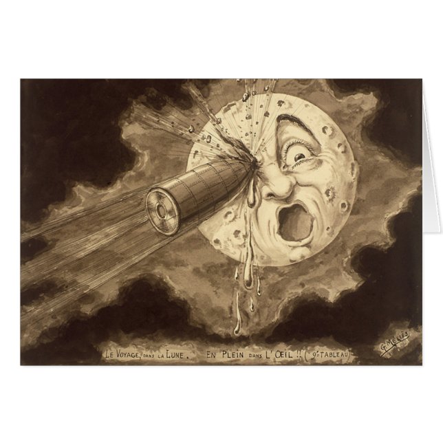 A Trip to the Moon Vintage Drawing (Front Horizontal)