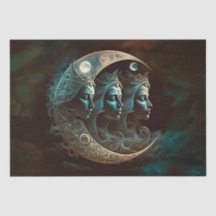 A Triple Goddess Moon Decoupage Tissue Paper