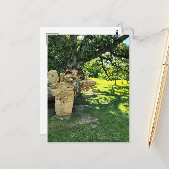 A Troll Sleeps Under a Beautiful Tree Postcard (Front/Back In Situ)