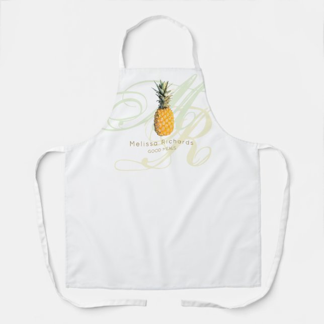 a tropical pineapple apron (Front)
