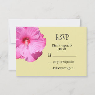 A Tropical RSVP (yellow) Card
