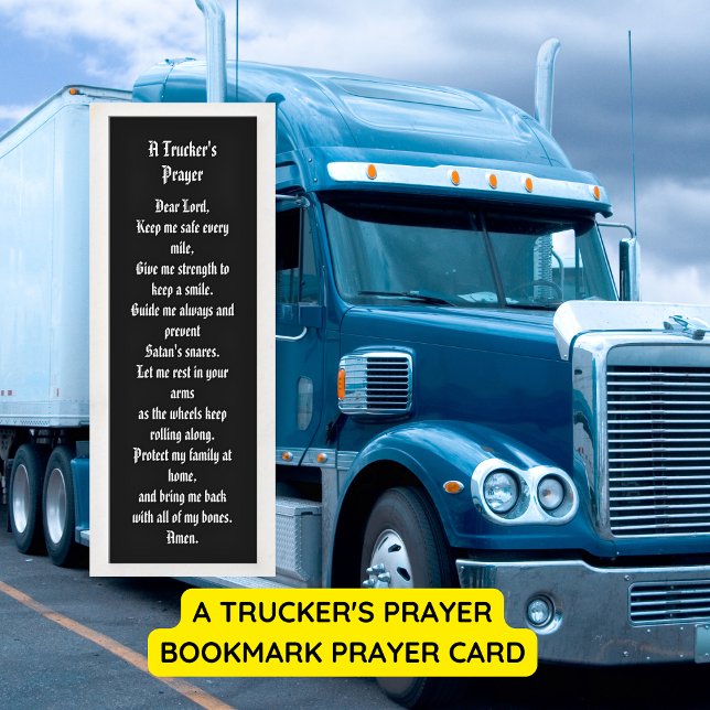 A Trucker's Prayer Bookmark Prayer Card (Creator Uploaded)