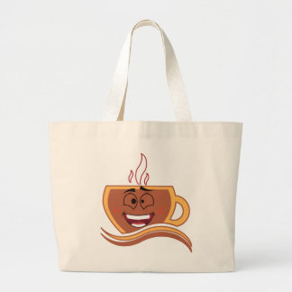 A True Coffeeholic Large Tote Bag