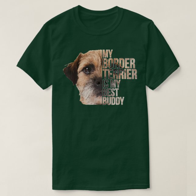 A True Friend border terrier T Gifts Dog Lover  T-Shirt (Design Front)