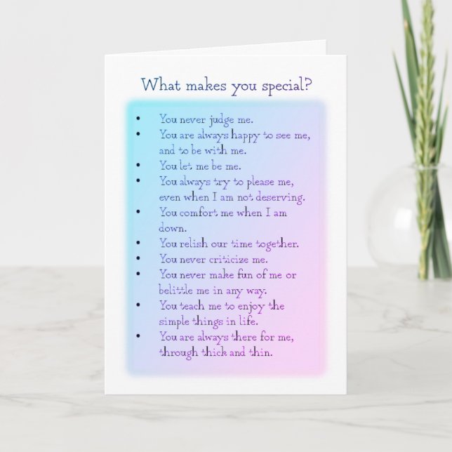 A True Friend greeting card (Front)
