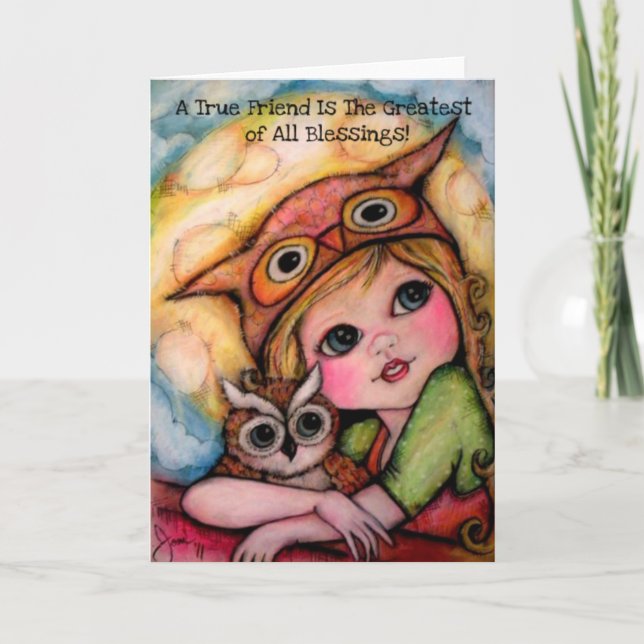A True Friend is the Greatest of All Blessings! Card (Front)