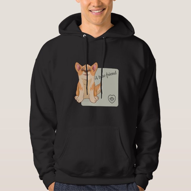 A True Friend Welsh Corgi Hoodie (Front)