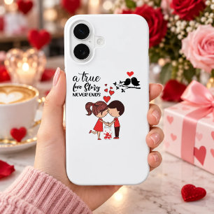 A True Love Story Cute Couple iPhone 16 Case