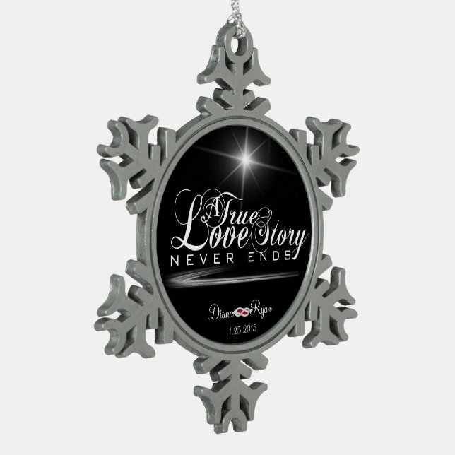 A True Love Story Never Ends Ornament (Left)