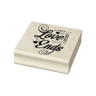 A True Love Story Rubber Stamp