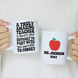 A Truly Amazing Teacher is Hard to Find Apple Coffee Mug