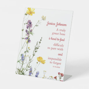 A Truly Great Boss Floral for Female Boss Pedestal Sign