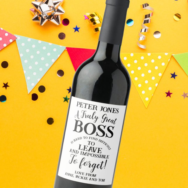 A Truly Great Boss wine label (Creator Uploaded)