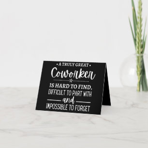 A Truly Great Coworker Note Card