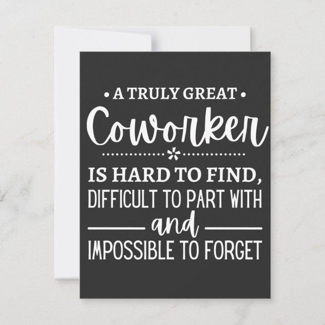 A Truly Great Coworker Thank You Card (Front)