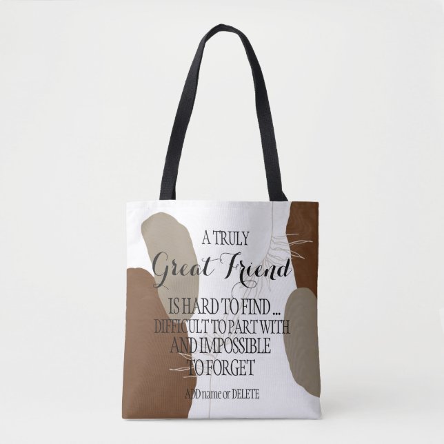 A truly great friend quote Leaving Thank you gift Tote Bag (Front)