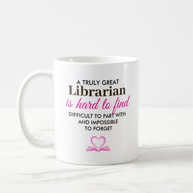 A Truly Great Librarian – Personalised Name Coffee Mug (Left)
