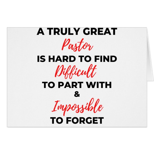 A Truly Great Pastor Is Hard To Find bl (Front Horizontal)