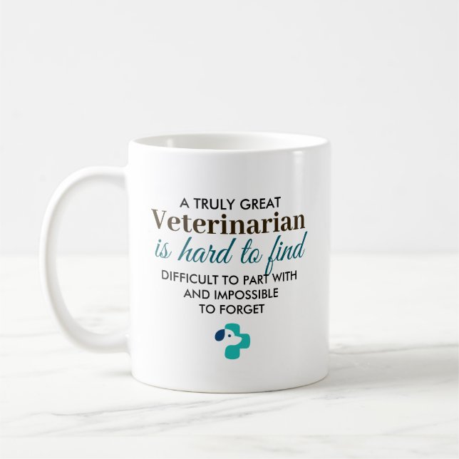 A Truly Great Veterinarian – Personalised Name Coffee Mug (Left)