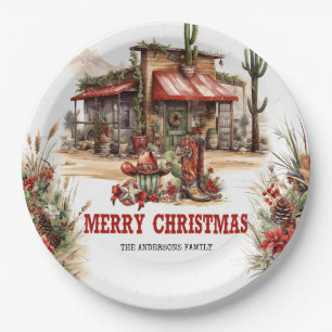 A truly western experience in the prairie paper plate