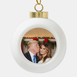 A Trump Christmas: Donald and Melania Ceramic Ball Christmas Ornament