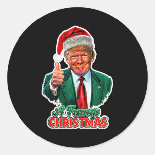 A Trump Christmas Tank Top  Classic Round Sticker