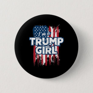 A Trump Girl Trump Pro President Donald Trump Supp 6 Cm Round Badge