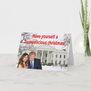 A Trumpalicious christmas from Donald and Melania Holiday Card