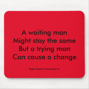 A trying man motivational mouse pad