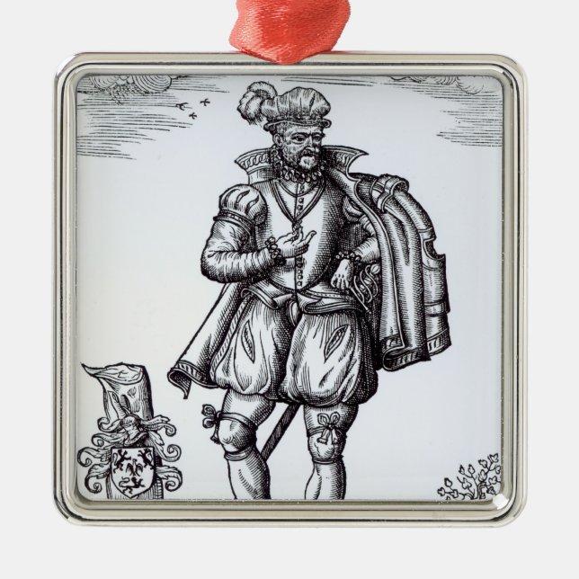 A Tudor Gentleman Metal Tree Decoration (Front)