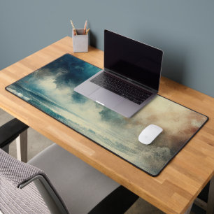 A Turbulent Ocean Scene Old Photograph Desk Mat